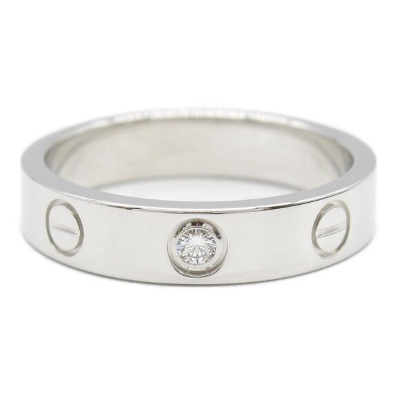 CARTIER 18k White Gold Diamond Love Ring - Picture 2 of 7